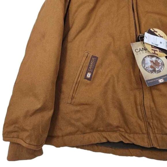 Canada Workgear Mens Jacket Work Coat Brown Heavy Duty Hooded Winter OMCW422 NEW - Picture 8 of 16